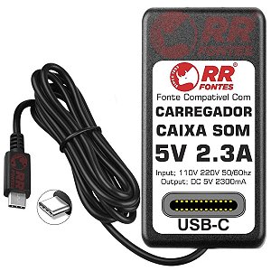 Fonte Carregador DC 5v 2.3a Usb-c Compatível Com Pulse 4 Pulse4