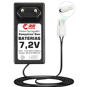 Fonte Carregador DC 7,2v Tamiya Para Baterias De Brinquedo