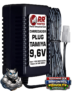Fonte Carregador DC 9,6v Tamiya Para Baterias Bivolt Nimh Nicd