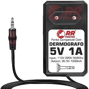 Fonte DC 5V Para Dermografo De Maquiagem Definitiva