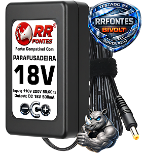 Carregador Fonte DC 18v Para Parafusadeira Black Decker Gc1801