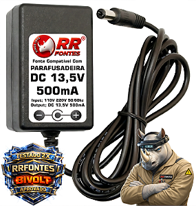 Carregador Fonte DC 13,5V Para Parafusadeira Philco Ppf03 Ou Ppf-03