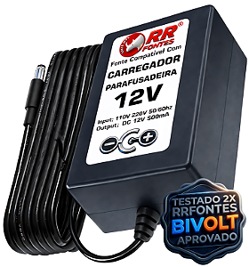 Carregador Fonte DC 12V Para Parafusadeira Black e Decker Ld12 e cd961