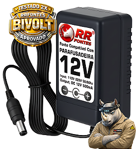 Carregador Fonte DC 12V Para Parafusadeira Famastil F-power