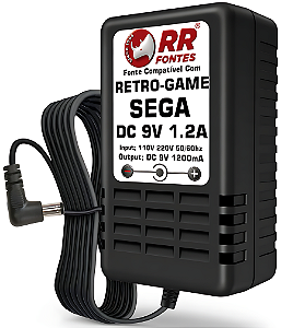 Fonte DC 9V Para Sega SG, Mark, Master System, Game Gear