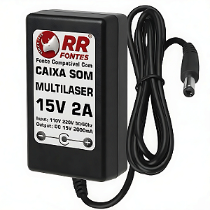 Carregador Fonte Dc 15v Para Caixa Multilaser