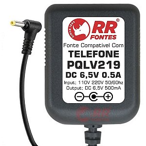 Fonte Carregador 6,5V Para Telefone Sem Fio Panasonic PQLV219