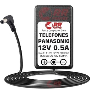 Fonte Carregador 12V Para Telefone Sem Fio Panasonic KX-A11