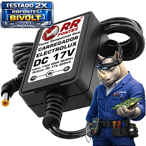 Fonte Carregador DC 17V Para Aspirador Ergorapido Electrolux
