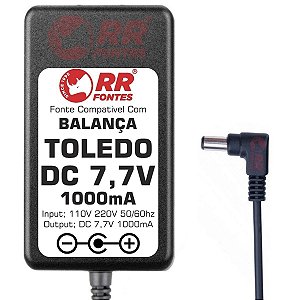 Fonte DC 7,7V Para Balança Toledo Prix3  Fit  Prix  Light  plus