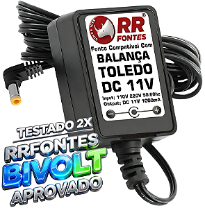 Fonte DC 11V Para Balança Pesadora Toledo