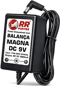 Fonte DC 9V Para Balança Magna PCR