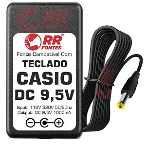 Fonte DC 9,5V Para Teclado Casio