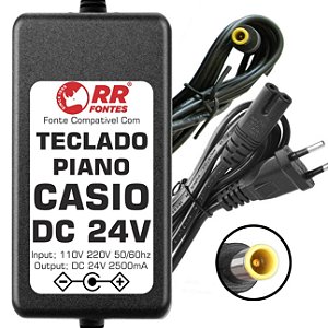Fonte DC 24V Para Teclado e Piano Casio