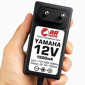 Fonte DC 12V 1.5A Para Baterias Eletronicas, Teclados e Sintetisadores Yamaha