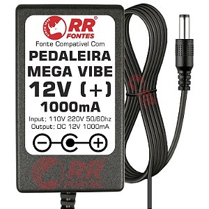 Fonte DC 12V Para Pedal Pedaleira KR Mega Vibe Americana