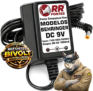 Fonte DC 9v 100ma Para Psu-sb Behringer Powerplay
