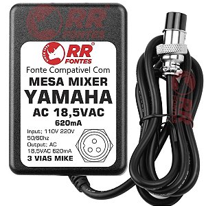 Fonte AC 18,5V 0.620A Para Mesa De Som Mixer Yamaha PA-10 PA10