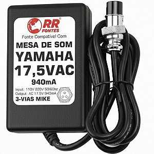 Fonte AC 17,5V 0.940A Para Mesa De Som Mixer Yamaha PA-20 PA20