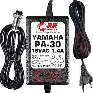 Fonte AC 18V 1.4A Para Mesa De Som Mixer Yamaha PA-30