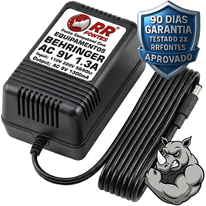 Fonte AC 9V 1,3A Para Pré Amplificador de Microfones Behringer