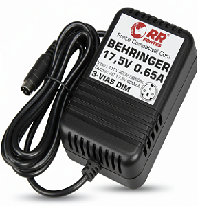 Fonte AC 17,5V 0.65A Para Mesa De Som Mixer Behringer Eurorack