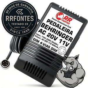 Fonte AC 20V 11V Para Pedal Pedaleira Behringer VAMP V-AMP