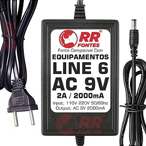 Fonte AC 9V 2A Para Line 6 Compativel Com PX-2G