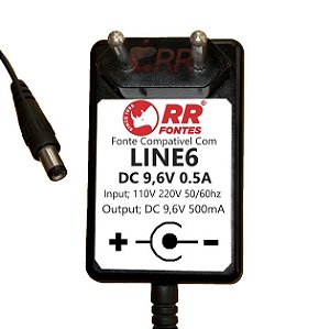 Fonte DC 9,6V Para Transmissor Digital Wireless LINE 6