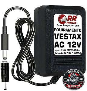 Fonte AC 12V Para DJ Mixer Vestax AC-12 e AC-12H