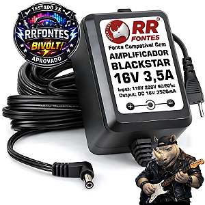 Fonte DC 16V Para Blackstar Amplificador de guitarra digital
