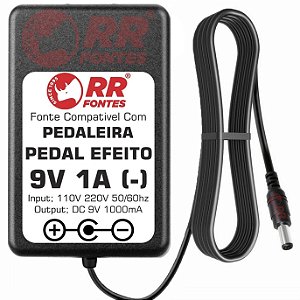 Fonte DC 9V Para Pedal Pedaleira Ernie Ball