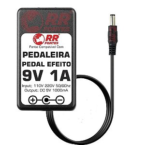 Fonte DC 9V Para Pedal Pedaleira Zvex