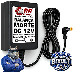 Fonte DC 12V Para Balança Marte LS
