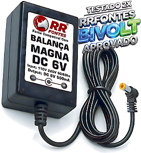 Fonte DC 6V Para Balança Magna