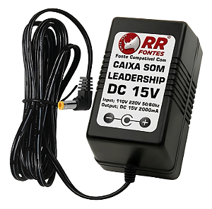 Carregador Fonte DC 15V Para Caixa Leadership 435 FB