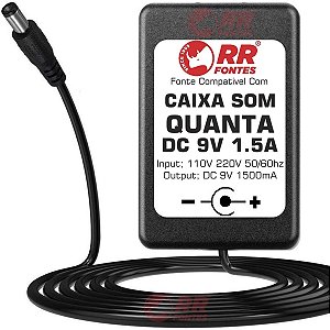 Carregador Fonte DC 9V Para Caixa Amplificada Quanta Qtsbt24