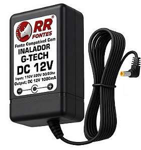 Fonte DC 12V Para Inalador Nebulizador Compressor G-Tech