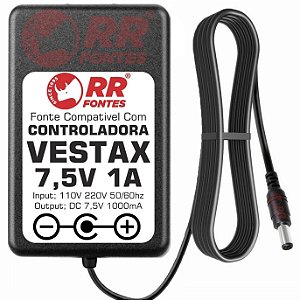 Fonte DC 7,5V Para Controladora Vestax Midi Dj Virtual