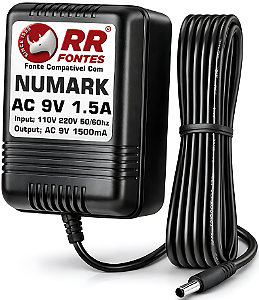 Fonte AC 9V 1.5A Para Digital DJ Mixer Numark