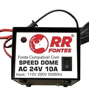 Fonte AC 24v 10A 230W Para Câmera Speed Dome Cftv