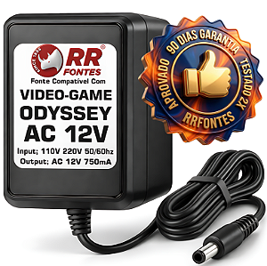 Fonte AC 12V Para Video Game Odyssey Console Philips Magnavox
