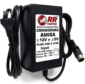 Fonte DC 12V 5V Para Commodore Amiga