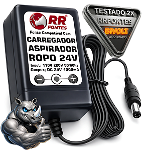 Fonte Carregador 24V Para Aspirador Robô Ropo Glass