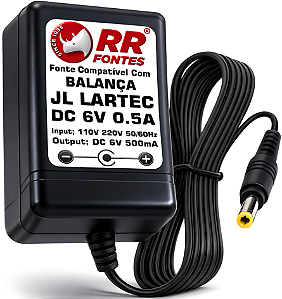 Fonte DC 6V Para Balança De Precisão JL Lartec Digital