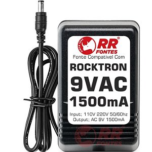 Fonte AC 9V 1.5A Para Pré Amplificador Rocktron