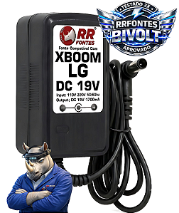 Fonte 19V 1,7A Para Caixa LG XBOOM, Music Flow