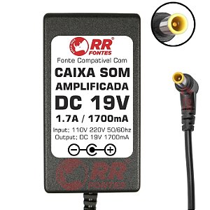 Fonte Carregador DC 19V Para Caixa De Som LG Music Flow e PK7 Xboom GO