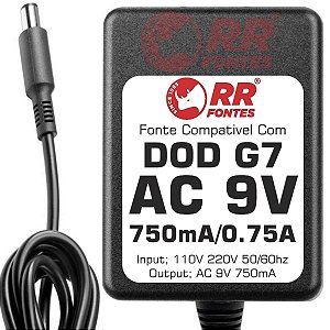 Fonte AC 9V Para Rack Modular Processador De Efeitos DOD G7