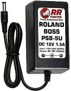 Fonte DC 12V 1.5A Para Piano Digital E Sintetizadores Roland Boss Psb-5u